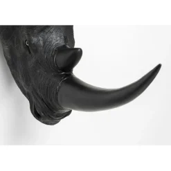 Objet mural Rhino Head antique noir 22x43cm><noscript><img width=