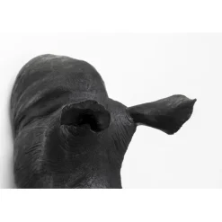Objet mural Rhino Head antique noir 22x43cm><noscript><img width=