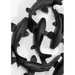 Objet mural School of Koi noir Ø160cm><noscript><img width=