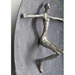 Objet mural Umano argenté Ø60cm><noscript><img width=