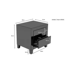 Petite commode Luxury Pearl 2-tiroirs><noscript><img width=