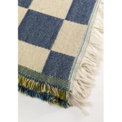 Plaid Checker bleu vert 170x130cm><noscript><img width=