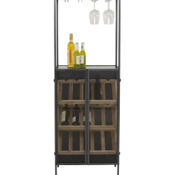 Porte-bouteilles Porto Bar noir 60x170cm>KARE Design Sale
