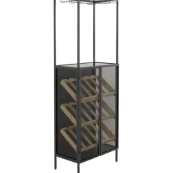 Porte-bouteilles Porto Bar noir 60x170cm>KARE Design Sale