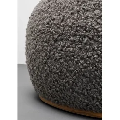 Pouf Pebble bouclé gris 81cm><noscript><img width=
