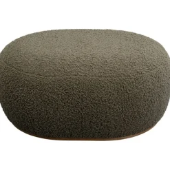 Pouf Pebble bouclé vert olive 81cm>KARE Design New