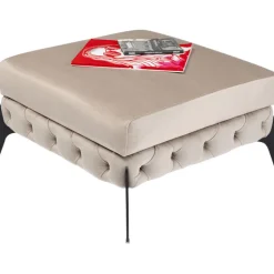 Stool Bellissima velours taupe 80cm><noscript><img width=