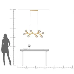 Suspension Atomic Balls laiton 190cm><noscript><img width=