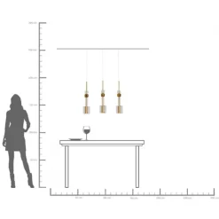 Suspension Candy Bar doré 70cm><noscript><img width=