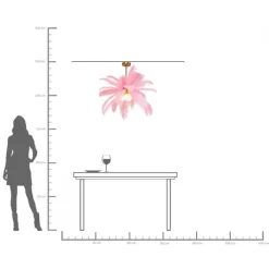 Suspension Feather Palm rosé Ø87cm><noscript><img width=