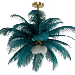 Suspension Feather Palm vert Ø87cm>KARE Design Online