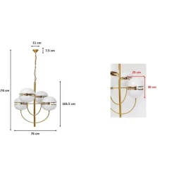 Suspension Leisha Bunch Ø76cm><noscript><img width=