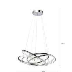 Suspension Saturn LED chromé GM><noscript><img width=