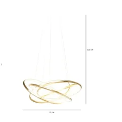 Suspension Saturn LED doré GM><noscript><img width=