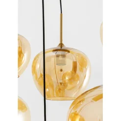 Suspension Sphere ambre 160cm><noscript><img width=