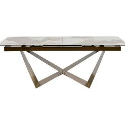 Table à rallonges Connesso laiton 200(+60)x90cm>KARE Design New