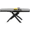 Table à rallonges Twist noir 120(30+30)x90cm>KARE Design