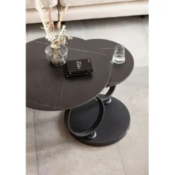 Table basse Beverly noir 133x80cm><noscript><img width=