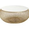 Table basse Cesta Marble doré Ø100cm>KARE Design Best