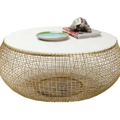 Table basse Cesta Marble doré Ø100cm><noscript><img width=