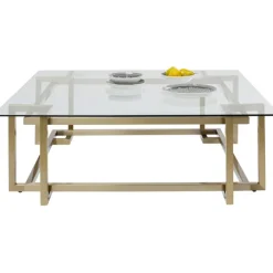 Table basse Clara doré 120x120cm><noscript><img width=