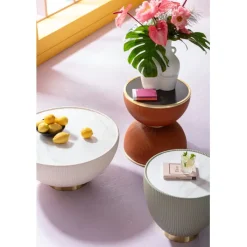 Table basse Endless Vegas blanc Ø71cm><noscript><img width=