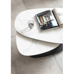 Table basse Franklin blanc 150x58cm><noscript><img width=