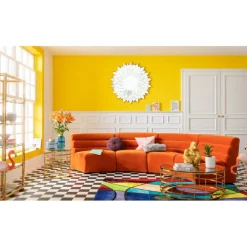 Table basse Jupiter doré Ø100cm><noscript><img width=