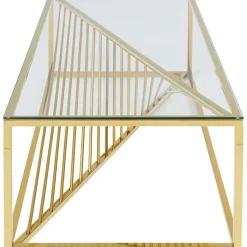 Table basse Laser doré 120x60cm><noscript><img width=