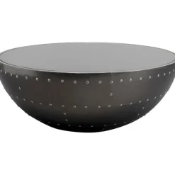 Table basse Lounge noir Graphite Ø83cm><noscript><img width=