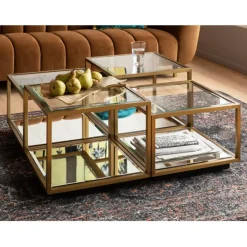 Table basse Luigi doré (jeu de 4)><noscript><img width=