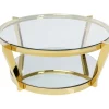 Table basse Monocolo doré Ø90cm>KARE Design Discount