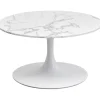 Table basse Schickeria Marbre blanc Ø80cm>KARE Design Sale