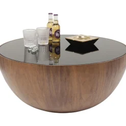 Table basse Tear Drops noyer Ø80cm><noscript><img width=