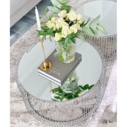 Table basse Wire argenté (2/Set)><noscript><img width=