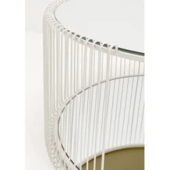 Table basse Wire Double Greige Ø80cm><noscript><img width=
