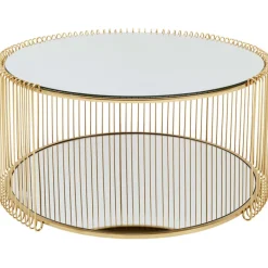 Table basse Wire Double laiton Ø80cm>KARE Design New