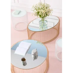 Table basse Wire Uno laiton 60x90cm>KARE Design Discount