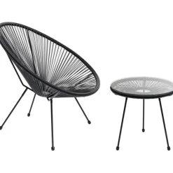 Table d appoint Acapulco Mono noir><noscript><img width=