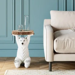 Table d appoint Animal Polar Bear Ø37cm><noscript><img width=