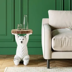 Table d appoint Animal Polar Bear Ø37cm><noscript><img width=