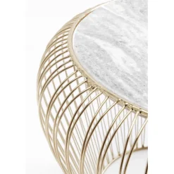 Table d appoint Beam marbre gris-laiton Ø43cm><noscript><img width=