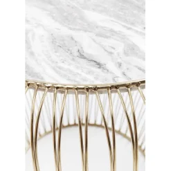 Table d appoint Beam marbre gris-laiton Ø43cm><noscript><img width=