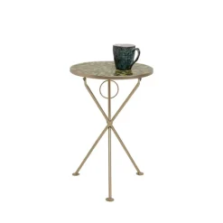 Table d appoint Clack Mosaic vert olive Ø35cm><noscript><img width=