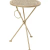 Table d appoint Clack Mosaic marron Ø35cm>KARE Design Best