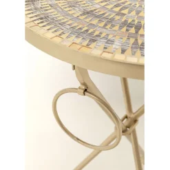 Table d appoint Clack Mosaic marron Ø35cm><noscript><img width=