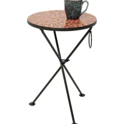 Table d appoint Clack Mosaic rouge Ø35cm>KARE Design Sale