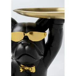 Table d appoint Cool Bulldog Tray noir 34x55cm><noscript><img width=