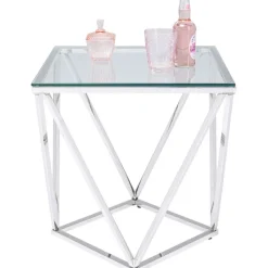 Table d appoint Cristallo Chrome 50x50cm><noscript><img width=