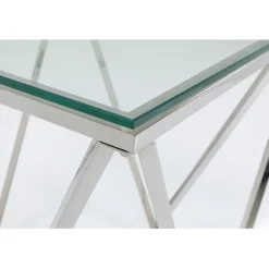 Table d appoint Cristallo Chrome 50x50cm><noscript><img width=